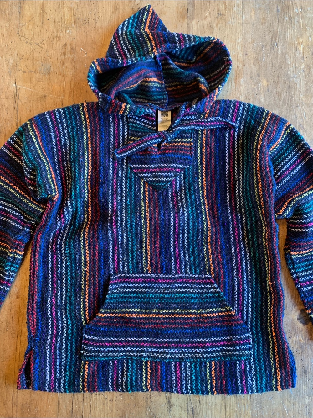 Men's Multicolor Striped Lightweight Hooded Shirt
